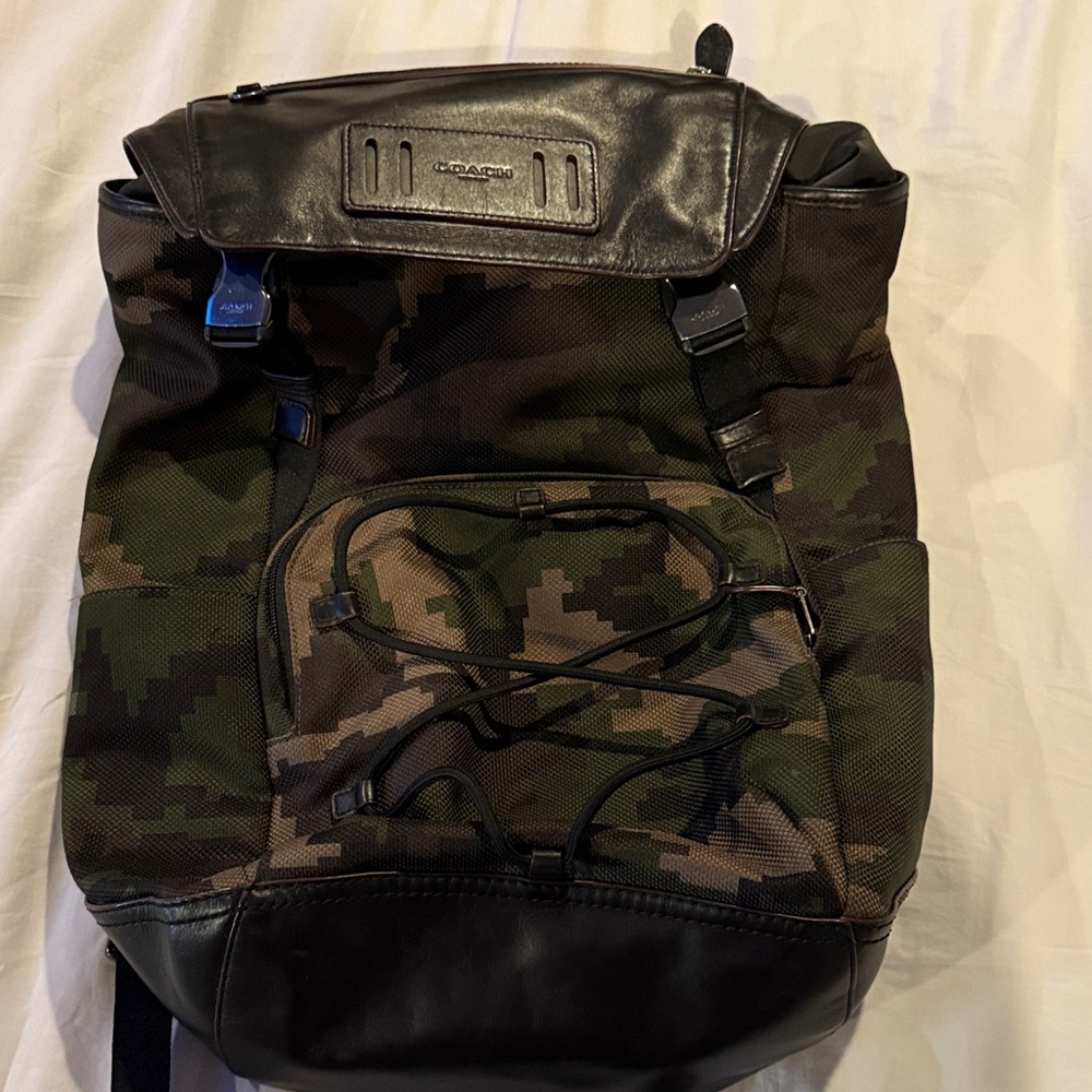 Coach Green Camo and Black Men's Backpack